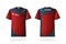 Specification Soccer T Shirt round neck Jersey template. mock up football uniform