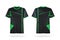 Specification Soccer T Shirt round neck Jersey template. mock up football uniform . Vector Illustration