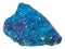 Specimen of blue Chalcopyrite stone isolated