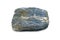 Specimen of gneiss and schist rock isolated on a white background. metamorphic rock.