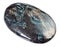 specimen of natural polished nuummite rock cutout