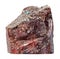 specimen of natural raw brown mookaite rock cutout