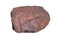 Specimen natural rock hematite, iron ore mineral stone isolated on white background
