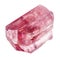 specimen of natural rubellite crystal cutout