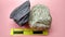 Specimen Phyllite and schist of metamorphic rock on Melange complex