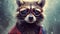 The Spectacled Bandit: A Playful Raccoon Rocking Glasses