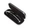 Spectacles in black eyeglass case isolated