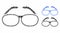 Spectacles Composition Icon of Round Dots