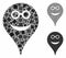 Spectacles smiley map marker Composition Icon of Raggy Pieces