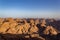 Spectacular aerial view of the holy summit of Mount Sinai, Aka Jebel Musa, 2285 meters, at sunrise, Sinai Peninsula in Egypt