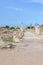 Spectacular ancient ruins of the famous gymnasium at Salamis, Turkish Northern Cyprus