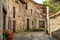 Spectacular antique traditional stone french houses in Perouges, France