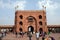 The spectacular architecture of the Great Friday Mosque Jama Masjid in Delhi, India