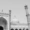 The spectacular architecture of the Great Friday Mosque Jama Masjid in Delhi during Ramzan season, the most important Mosque in