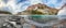 Spectacular autumn view of Oeschinensee Lake