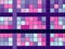 Spectacular background in the form of small squares, purple, lilac, orange and black