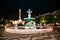 Spectacular baroque fountain on Rossio Square in Lisbon, Portugal