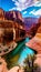 Spectacular Canyon Landscape illustration Artificial Intelligence artwork generated