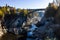 Spectacular canyon view of Grand Falls on a sunny day, New Brunswick