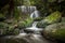 Spectacular cascading waterfall in Leura