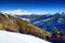 Spectacular Chalaadi Glacier, located on southern slope of the Causacus Mountains