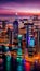 Spectacular Cityscape at Night illustration Artificial Intelligence artwork generated