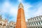 Spectacular cityscape of Venice with San Marco square with Campanile and Saint Mark\\\'s Basilica