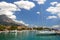 Spectacular clouds over Baska Voda on Adriatic coa