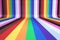 Spectacular colorful 3D rendering with the colors of the LGBTQ gay pride flag with background
