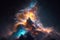 Spectacular colourful cloudy outer space scene