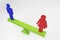 Spectacular concept about EQUALITY GENDERS men and women on 3D RENDER 3d rendering