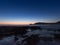 Spectacular dawn view on beach