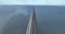 Spectacular drone footage of the Afsluitdijk, capturing the stunning dike and its beautiful surroundings, showcasing the