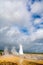 spectacular geyser in action in Iceland