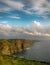 Spectacular ireland scenic rural nature landscape from the cliffs of moher in county clare, ireland.