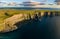 Spectacular ireland scenic rural nature landscape from the cliffs of moher in county clare, ireland.