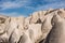 Spectacular karst Landform with limestones in the Goreme of Nevsehir, Cappadocia, Turkey