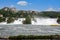 Spectacular landscape, the rhine falls in Schaffhausen