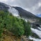The spectacular Langfoss waterfall in Norway.