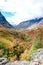 Spectacular mountains with valleys in fall season at Glencoe, Sc