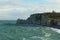 Spectacular natural cliffs Aval of Etretat and beautiful famous coastline, Normandy, France, Europe