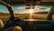 Spectacular Nature: A Van Driving Through Wheat Fields