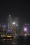 Spectacular night view of Hong Kong skyline