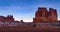 Spectacular panoramic view of `The Organ` in Arches National Park in Moab, Utah