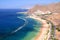 Spectacular picturesque gorgeous view on Teresitas beach on Tenerife island