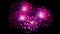 Spectacular Pink Fireworks Display in Night Sky. Generative ai