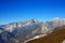 Spectacular portrait of the tops of the mountains.