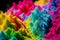 A Spectacular Powder Explosion Unleashed. Embracing the Splendor of Colorful Powder Explosions. Copy space. Generative AI