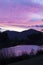 Spectacular purple sunset over the Breede River and Langeberg Mountains, Western Cape, South Africa