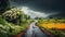 Spectacular Rainy Landscape: A Southern Countryside Uhd Image